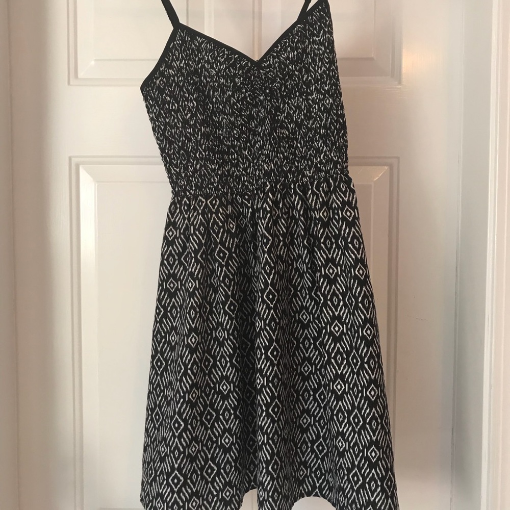 black and white tank top dress